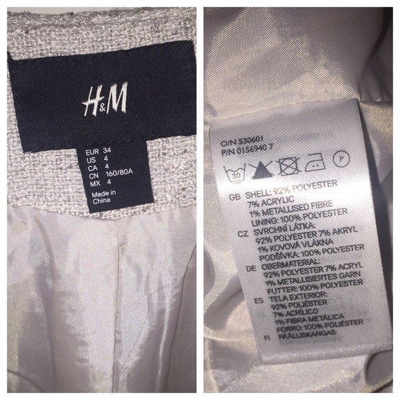 SOLD - H&M Motorcycle Jacket in Bouclé Tweed - Picture 4 of 4