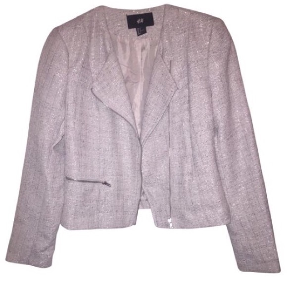 H&M Jackets & Blazers - SOLD - H&M Motorcycle Jacket in Bouclé Tweed