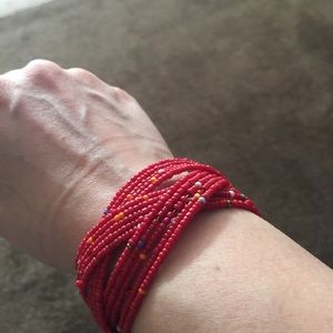 Bead Bracelet Red