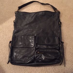 Hobo International Black Distressed Leather Bag