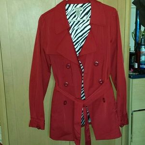 Red w zebra inner lining Jacket