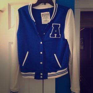 Forever 21 Royal Blue Varsity Jacket