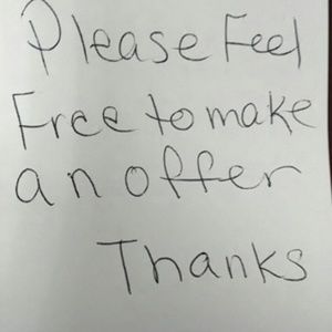 Make me an offer on any item.