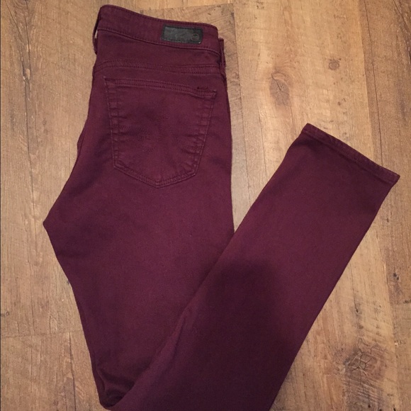 AG The Stevie Ankle Slim Straight Leg Plum