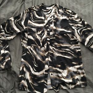 Calvin Klein animal print blouse
