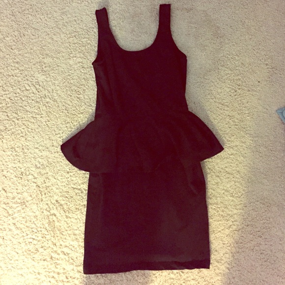 Forever 21 Black Peplum Dress