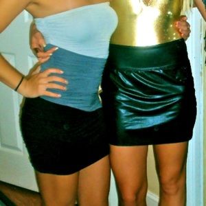Gray color block dress