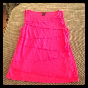 Pink Ruffle Tank