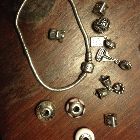 Pandora bracelet with charms
