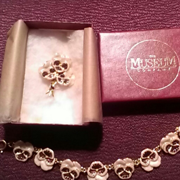 Pansy  brioche and matching bracelet