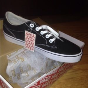 Black and white vans.