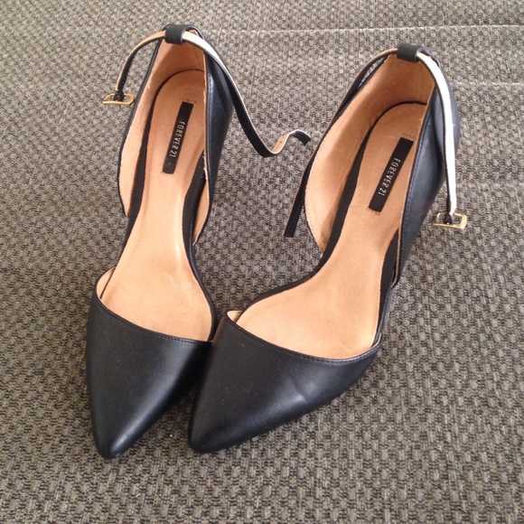 Black Strap On Heels