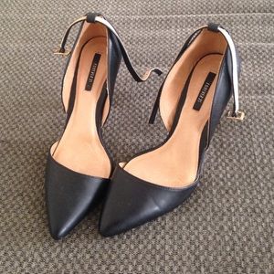 Black Strap On Heels