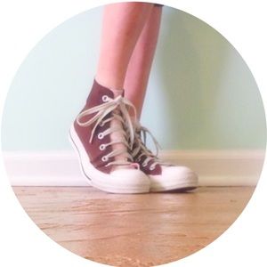 •Pink & Brown Converse•