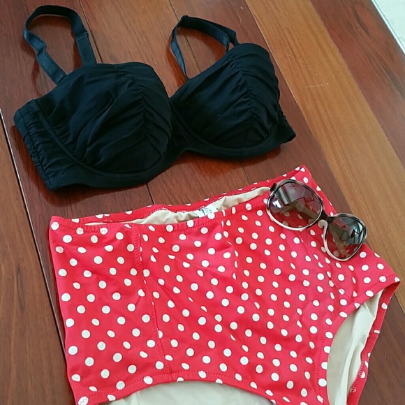 J. Crew Tops - J.Crew Black Ruched Bikini Top