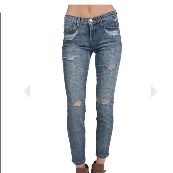 Current/Elliott Denim - Current Elliot distressed Leopard Jeans