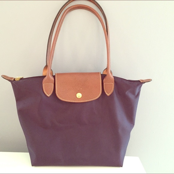 Longchamp Tote Le Pliage Medium Shoulder Bilberry