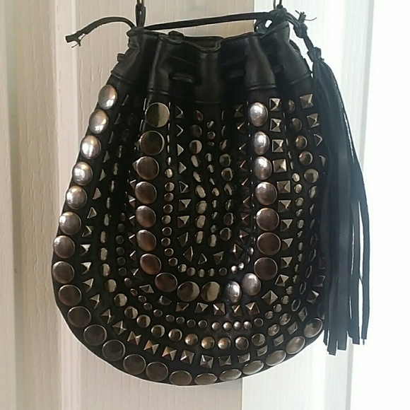 Crossbody black leather purse - Picture 2 of 3