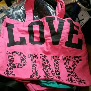 Pink tote bag