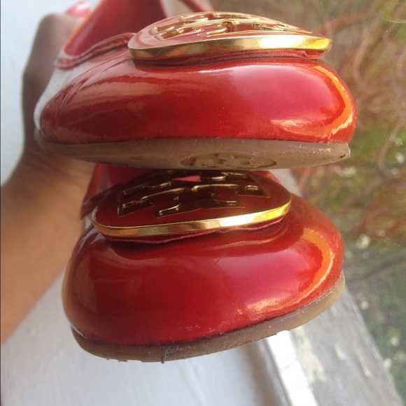 Red acrylic Tory Burch Reva Ballet flats 8 8.5N - Picture 2 of 4