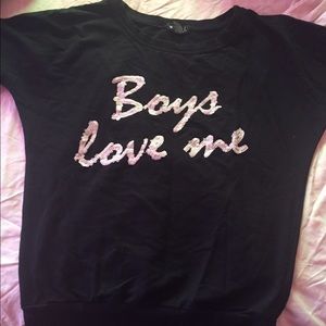 Black Graphics Sweater