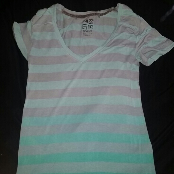 Nollie ombre striped v neck