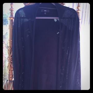 Sheer black cardigan