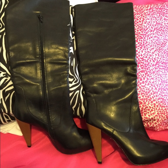 New All leather heel boots