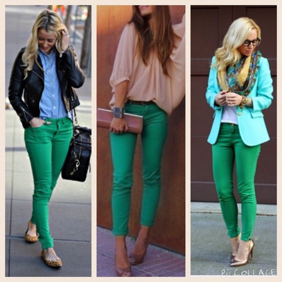 bebe Denim - ❌SOLD❌NWT Bebe Green Stretch Skinny Jeans Jeggings