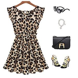 Sexy leopard print summer dress