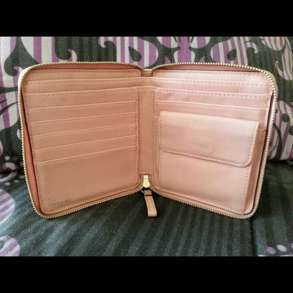 Coach Bags Authentic Coach Soft Leather Wallet In Baby Pink Poshmark