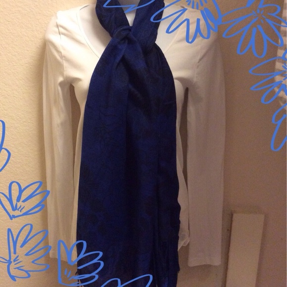 Beautiful blue and black scarf