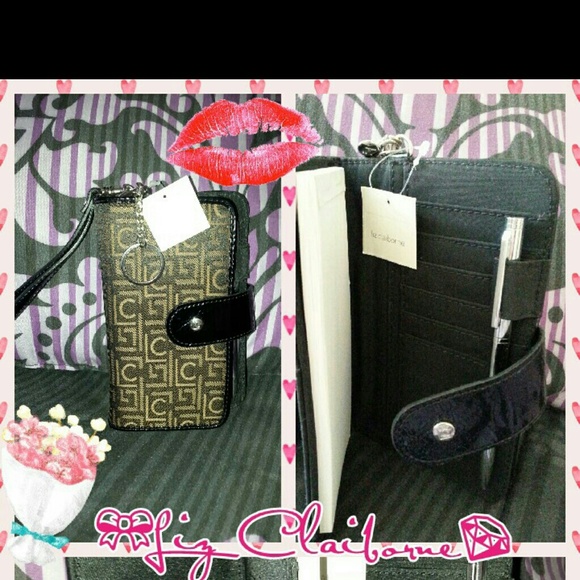 Liz claiborne wallet organizer with phone holder