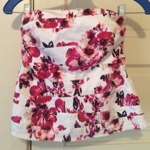 WHBM floral bustier