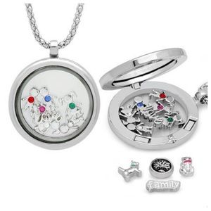 Customizable Locket with Chain and Charms -New