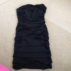 Black Strapless Bodycon