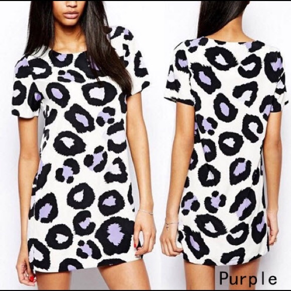Dresses & Skirts - Purple Leopard Mini Dress