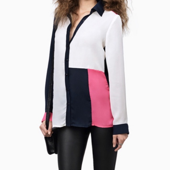 NWT color block blouse
