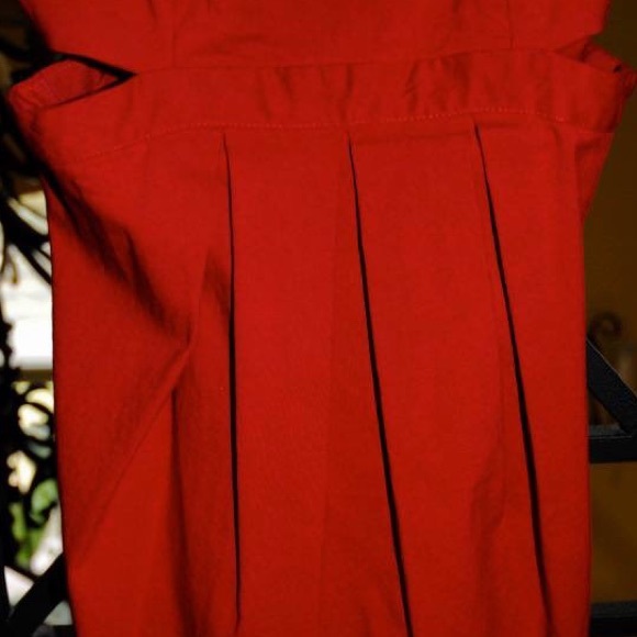 Red Dress with Rib cut out - Picture 2 of 4