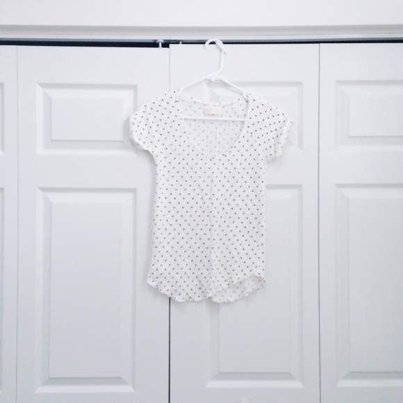 zara polka dot linen shirt