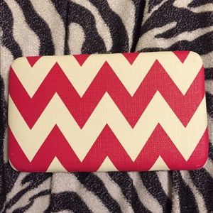 Chevron Flat Wallet with checkbook