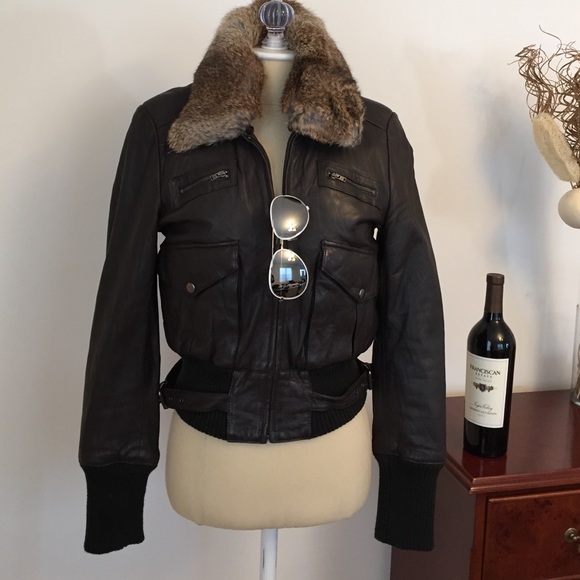 Brown Aviator Leather Jacket