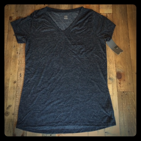 Black V-neck T-shirt