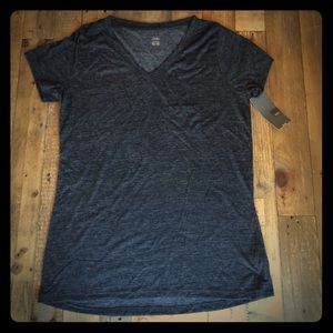 Black V-neck T-shirt