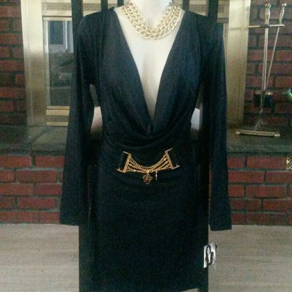 NWT BABY PHAT SEXY BLACK DRESS - Picture 2 of 4