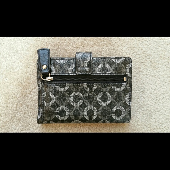 Coach black grey saffiano leather wallet - Picture 2 of 3