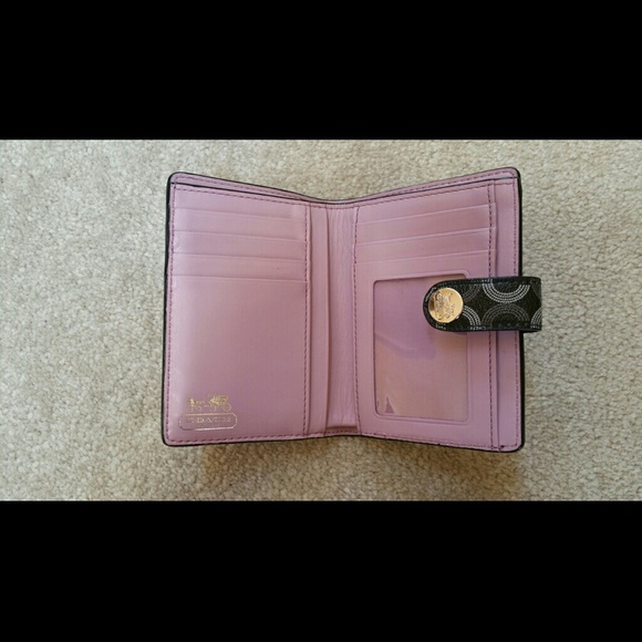 Coach black grey saffiano leather wallet - Picture 3 of 3