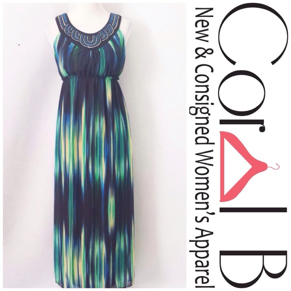 Beaded Empire Maxi Dress
