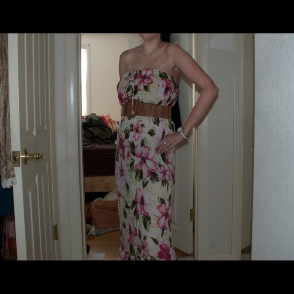 Springtime Strapless Maxi Dress