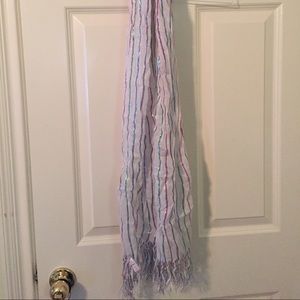 Rainbow striped scarf!